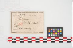 Etikett zu Bronzemelonenarmreif (NHMW-PRAE-026420)